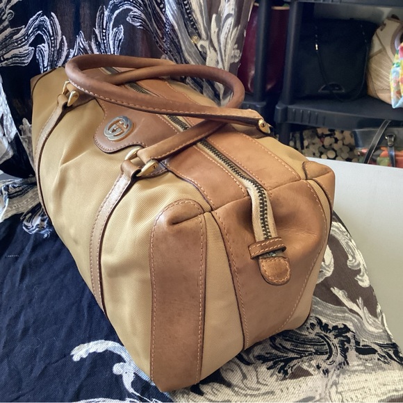 Gucci Boston Bag Canvas Tan Old Gucci 25 - Picture 3 of 12